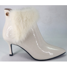 2019 Women's Real Fur Ankle Boots Leather Mink Fur A256 Ladies Women Winter Snow Custom Boots Shoes For Women